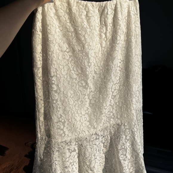 Another Story Trapeze MIDI Lace Trim Skirt - Picture 5 of 8
